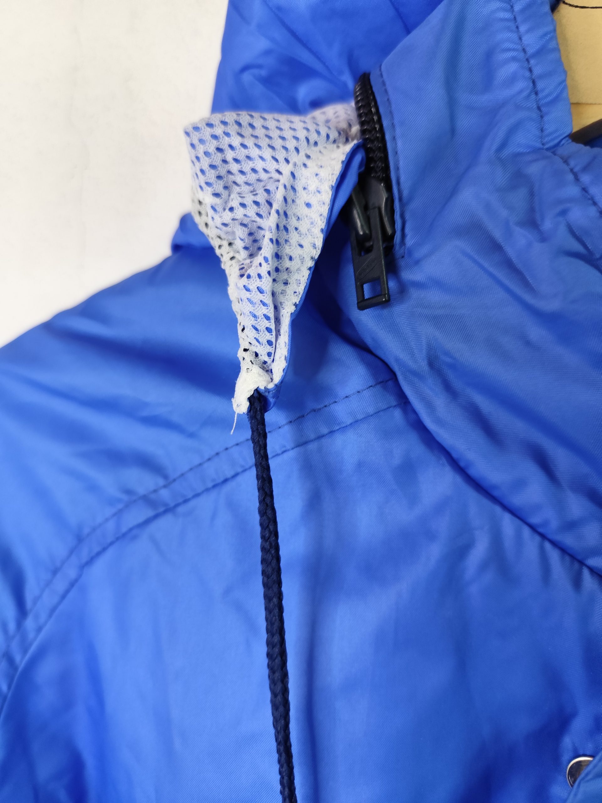 Track vintage Windbreaker jacket Blue & Hood XL - Imagen 3