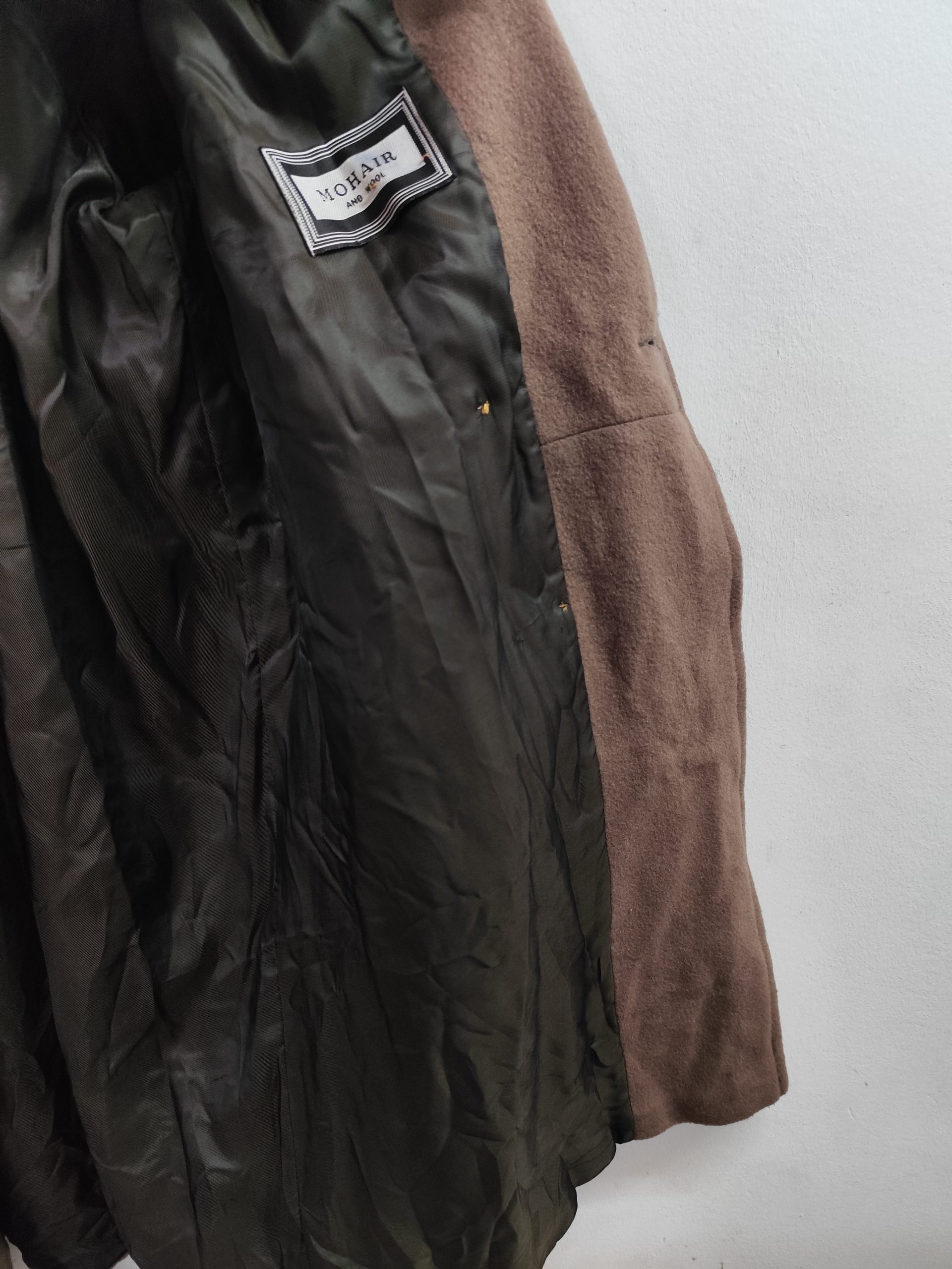 Elena Miró vintage coat Wool mohair Dark brown & Large XXL XXXL - Imagen 6
