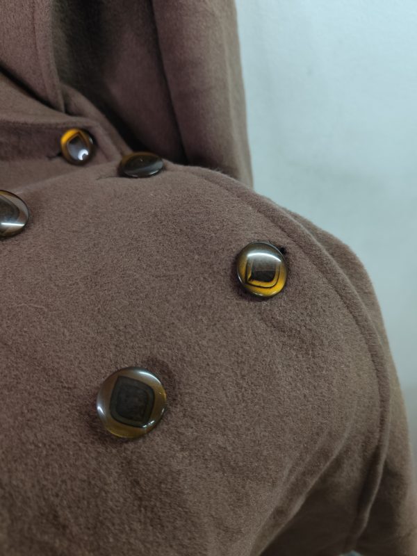 Elena Miró vintage coat Wool mohair Dark brown & Large XXL XXXL - Imagen 3