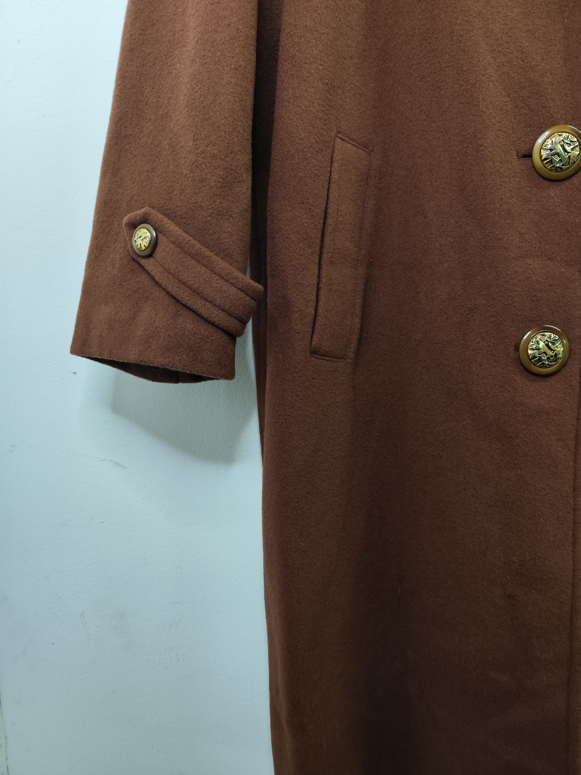 Ducal vintage coat Virgin wool Brown red & Large XXL - Imagen 3
