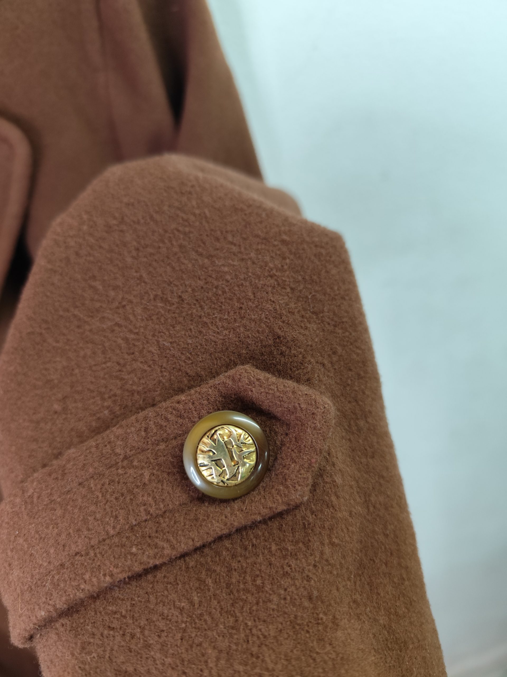 Ducal vintage coat Virgin wool Brown red & Large XXL - Imagen 4