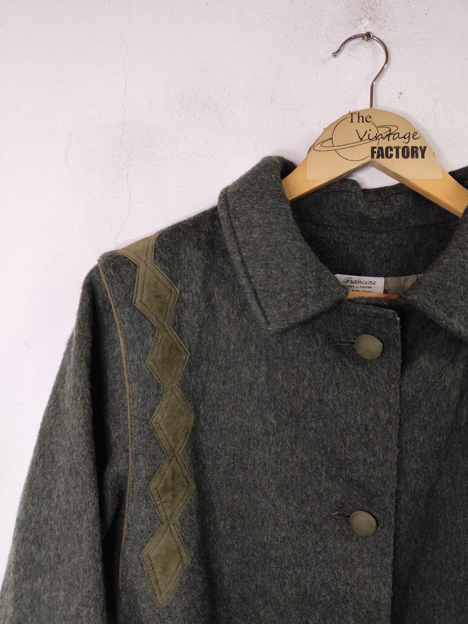 Francine Bavarian coat vintage Dark Green tyroler & Belt L XL - Imagen 2