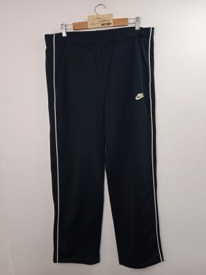 Nike Vintage 90s Track Pants Navy Blue & White Stripe L XL