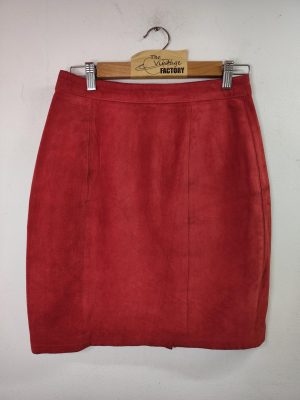 Global Identity Suede skirt vintage Red & Short XS S
