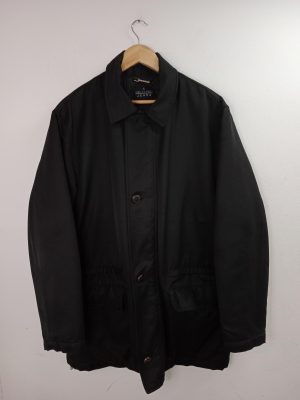 Trussardi chaqueta parka negra L XL