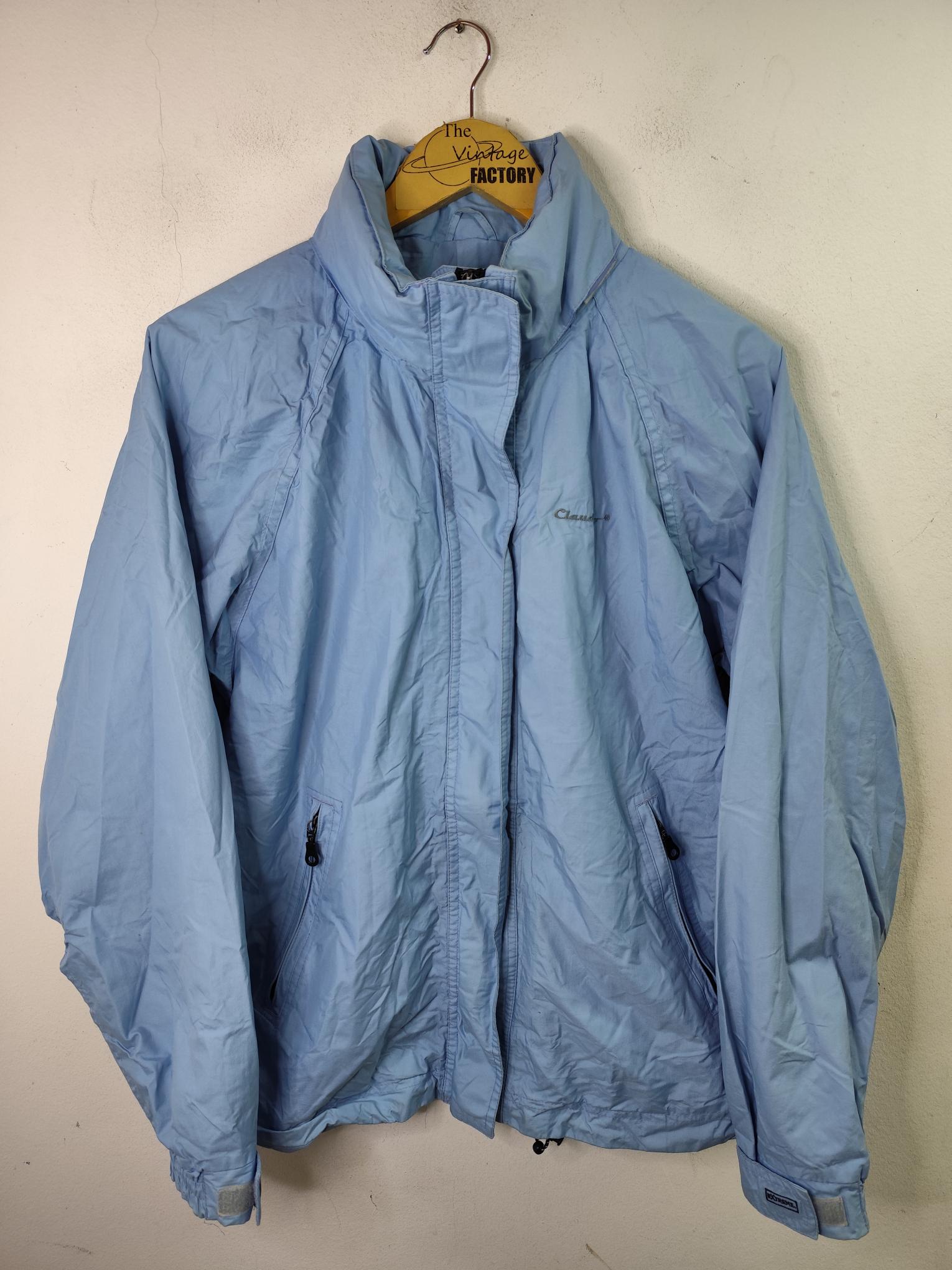 Claudio Sport vintage Windbreaker jacket Light blue & Hood L