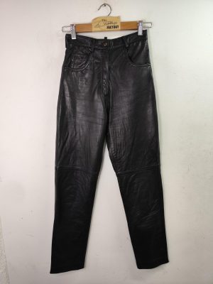 Manuel Herrero Lamb Leather Pants Vintage Black & Tight XS