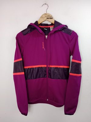 Reebok chaqueta chándal violeta capucha S
