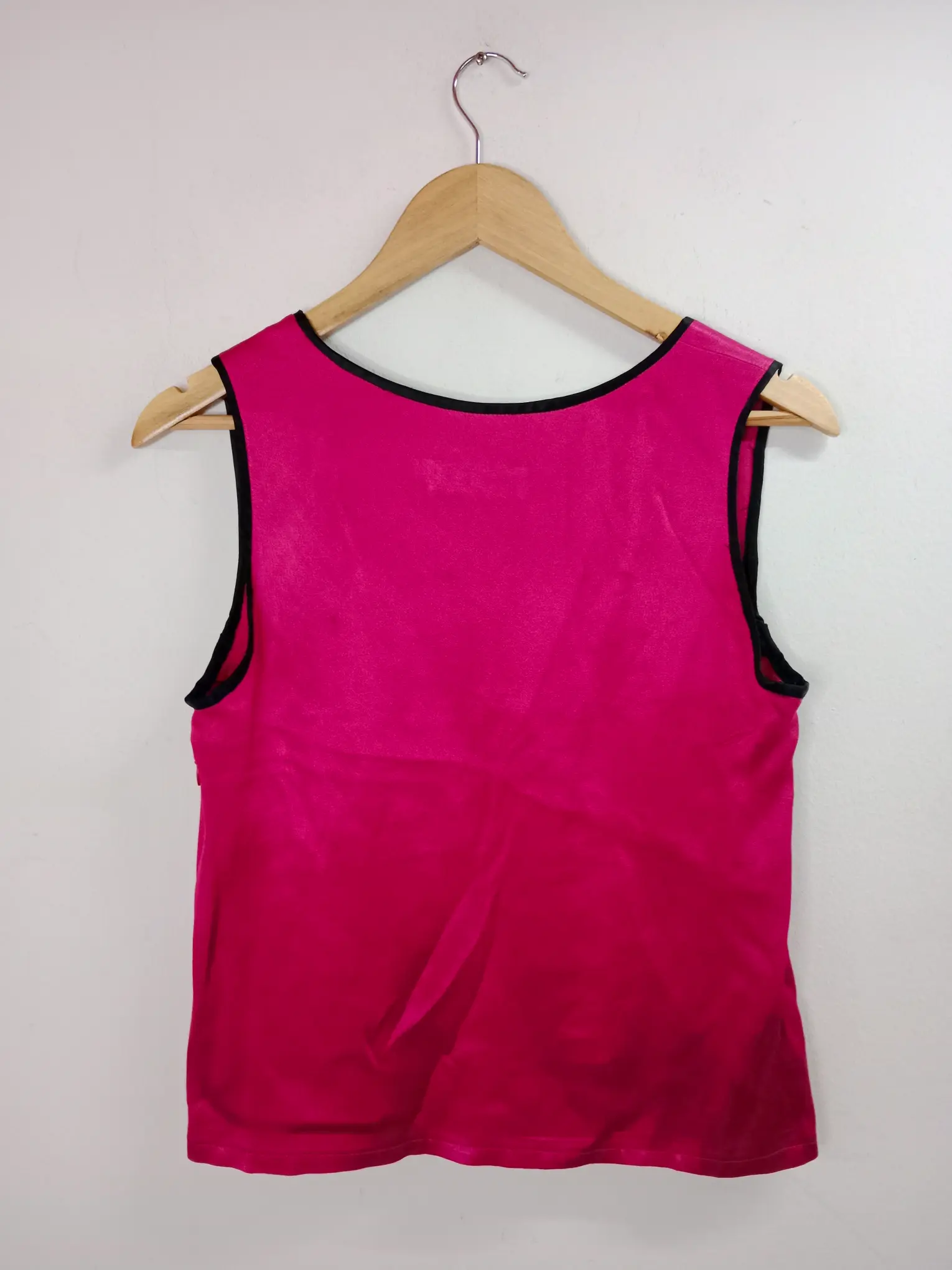 Balenciaga vintage tank top fuchsia and black L - Imagen 3