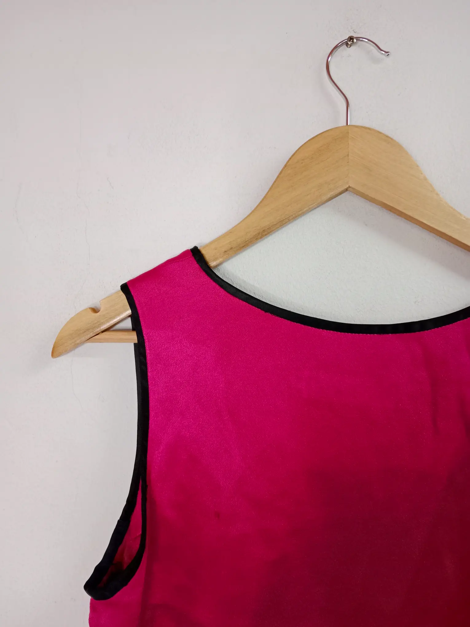 Balenciaga vintage tank top fuchsia and black L - Imagen 4