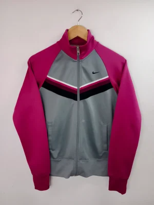 Nike chaqueta chándal rosa fucsia y gris M