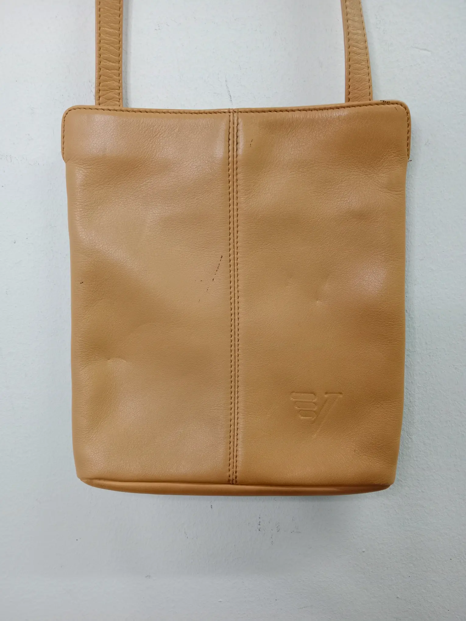 Vicosta vintage leather bag beige light camel brown