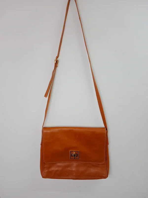 Francesco Biasia vintage leather bag camel brown - Imagen 2
