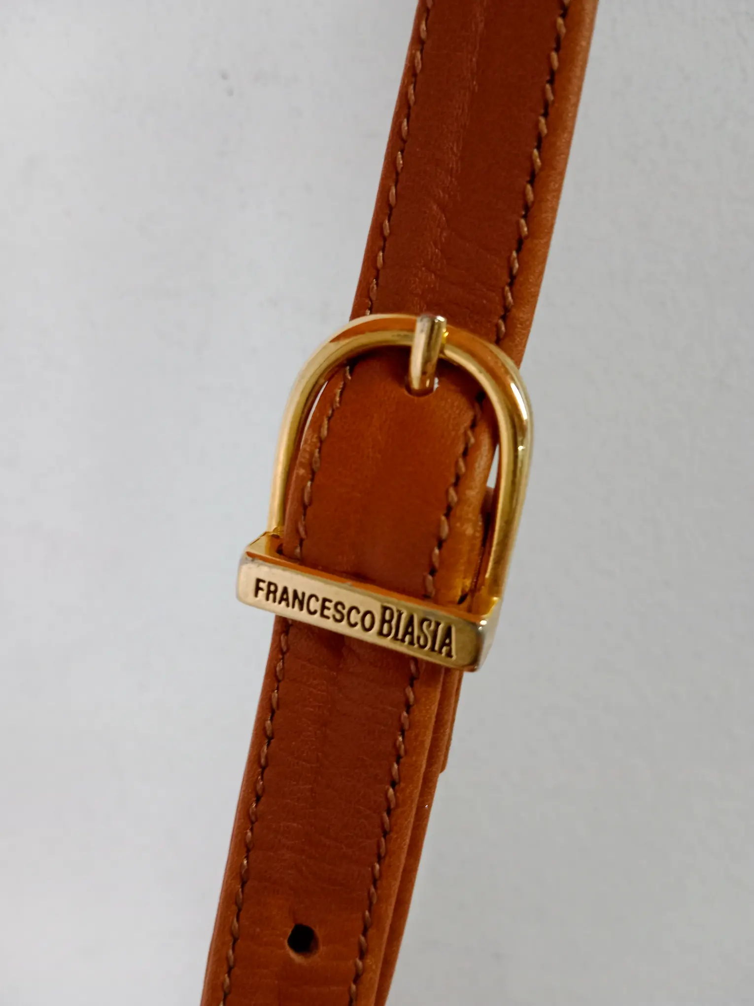 Francesco Biasia vintage leather bag camel brown - Imagen 5