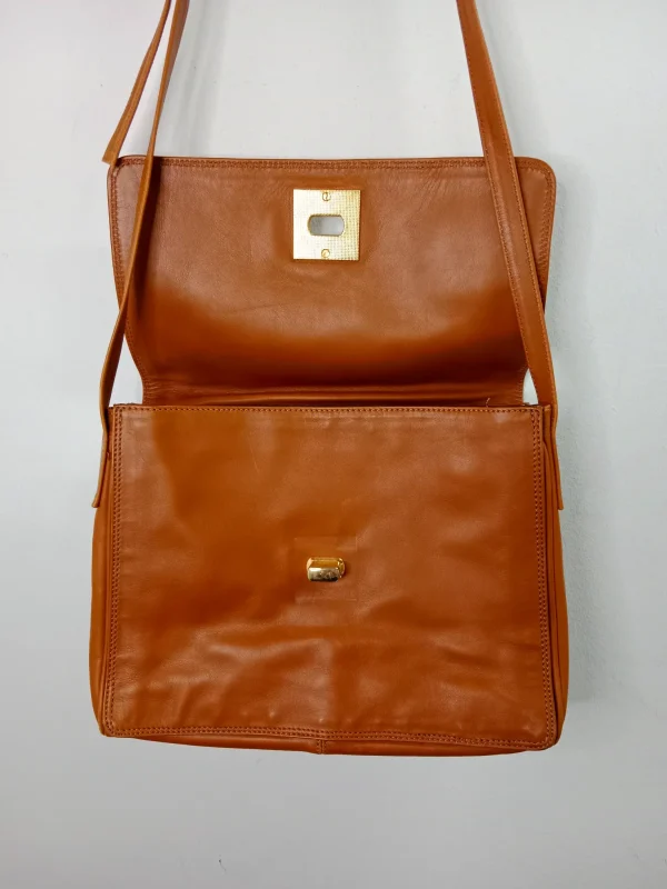 Francesco Biasia vintage leather bag camel brown - Imagen 4