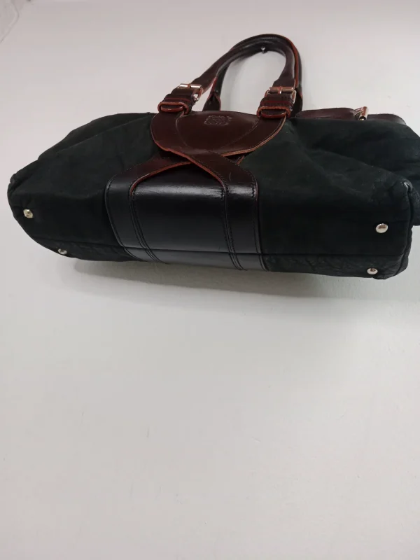 Loewe leather bag black & dark brown and beige - Imagen 5