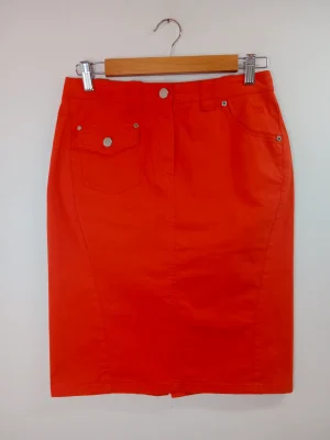 Burberrys falda naranja coral corta vintage 90s S M