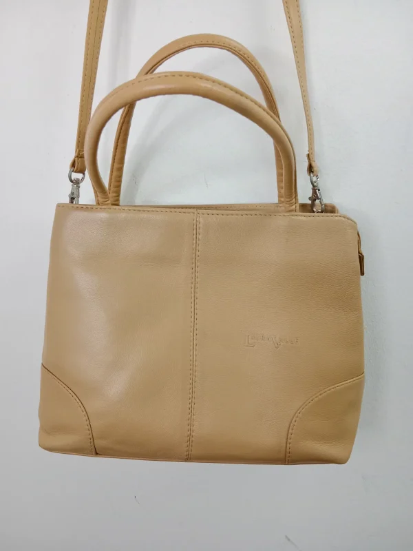 Laura Valle vintage leather bag beige