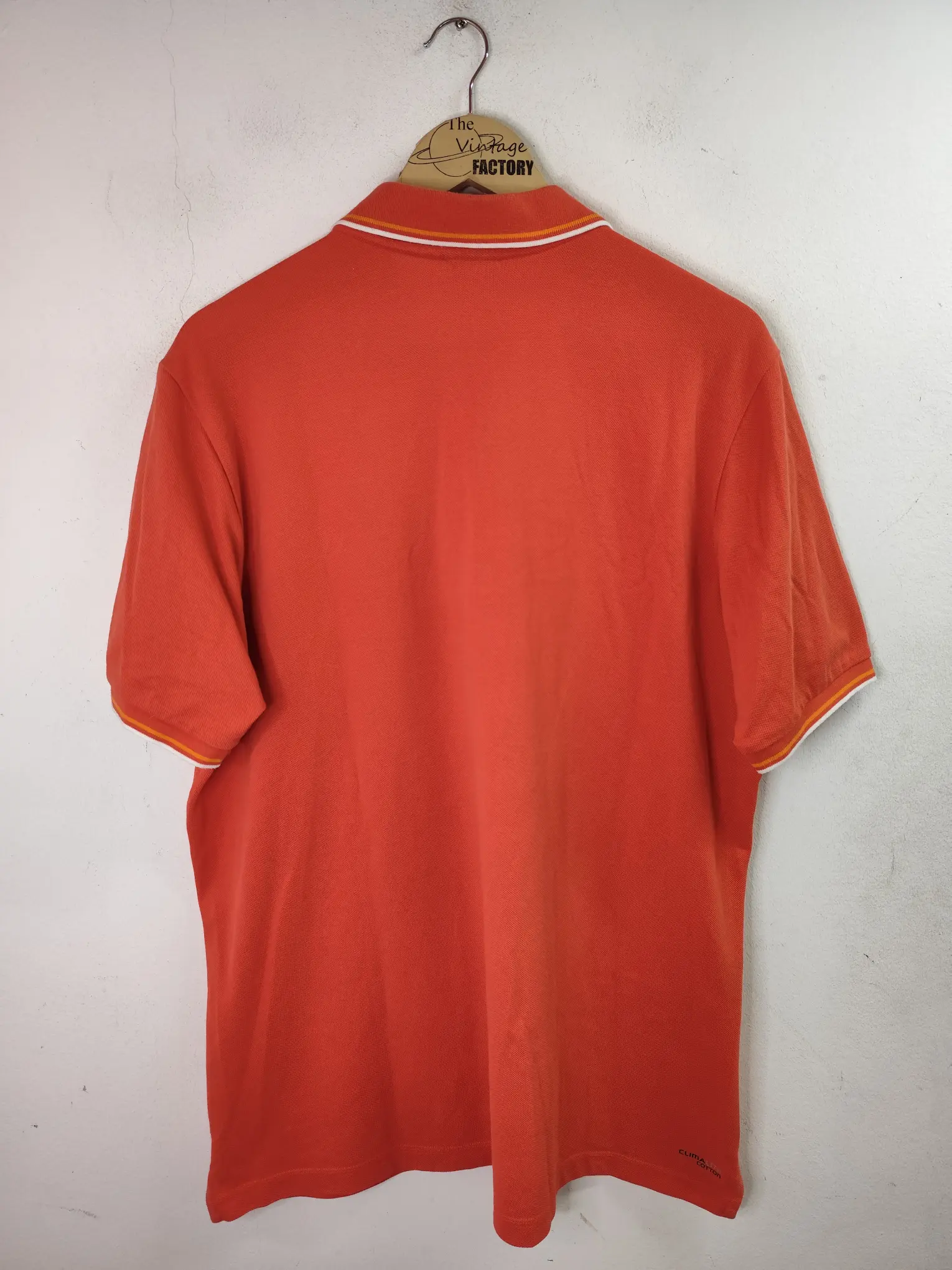 Adidas short sleeve polo orange & embroided logo L XL - Imagen 3