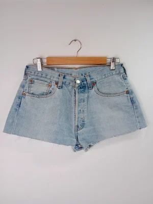 Levi's 501 vintage denim short pants light blue S M
