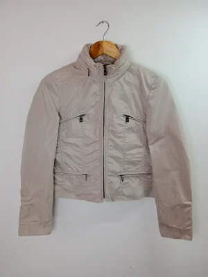 Caramelo chaqueta biker corta acolchada beige M