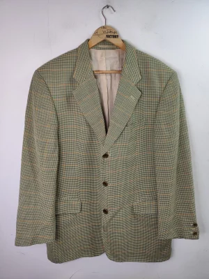 Hugo Boss americana de lana verde a cuadros L