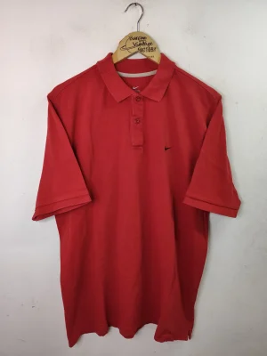 Nike polo rojo manga corta XL