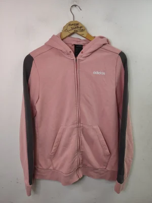 Adidas sudadera rosa palo capucha y cremallera M L