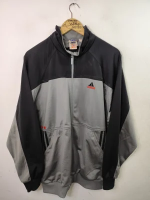 Adidas Equipment chaqueta chándal gris vintage 90s L XL