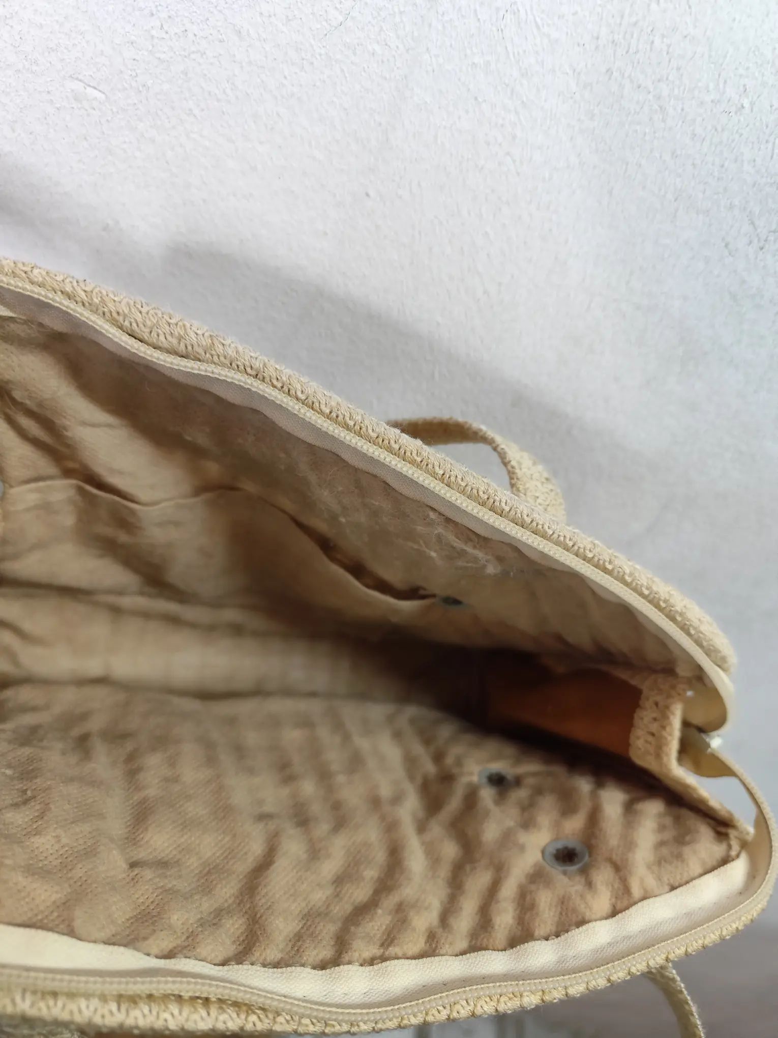 Vintage 90s wicker shopper bag beige - Imagen 6