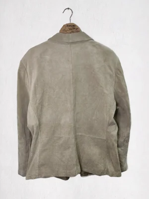 Chaqueta de ante beige vintage 80s tienda comprar ropa vintage Barcelona España